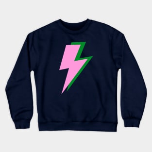 Pink and Green Shadow Double Lightning Bolt Crewneck Sweatshirt